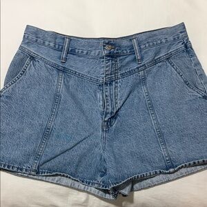 Madewell Medium Blue High-Waist Denim Shorts